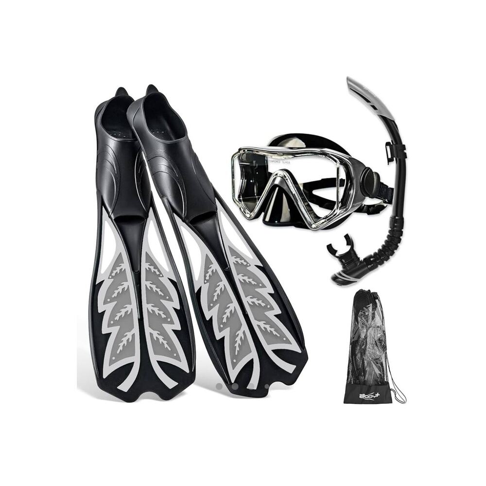 Snorkel Set For Adults Scuba Fins